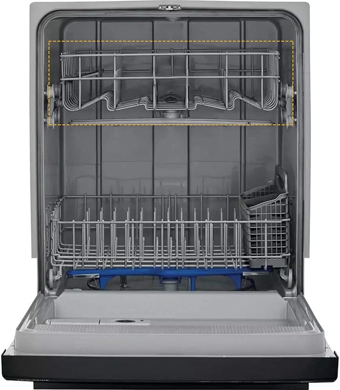 Upgraded 5304535380 Dishwasher Upper Rack Replacement Parts for Frigidaire Kenmore Crosley Dishwasher Parts Upper Dishrack Assembly FBD2400KB12B FFBD2406NS9B Dishwasher Upper Shelf top Rack Wheels