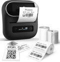 Phomemo M220 Bluetooth Label Maker - 3.14" Portable Thermal Printer with 3 Label, 2200mAh Battery, iOS/Android Compatible, for Small Business Home Office Organization & Barcodes