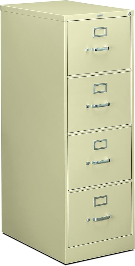 HON 4-Drawer Filing Cabinet - 310 Series Full-Suspension Legal File Cabinet, 26-1/2-Inch, Putty (314CPL)