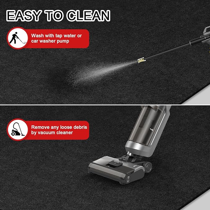Golener 2-Pack Oil Spill Mats - Garage Floor Mat, Absorbent Oil Pad, Premium Maintenance Mat, Waterproof, Contain Liquid, Protect Garage Surface from Spill & Stain, Reusable, Durable, Black, 36”x59”