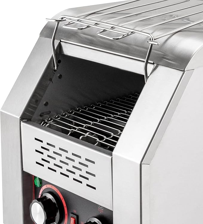 Commercial Conveyor Toaster-150 Slices/H, 1300W Stainless Steel Toasters with Three-Ring Heating Tubes & Three Baking Modes, Toaster Ovens Countertop for Raditional White Slices (TT-150)