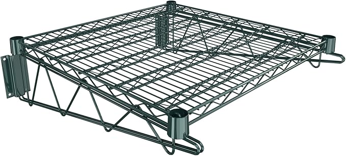 24" x 24" Green Epoxy Wire Wall Mount Shelf