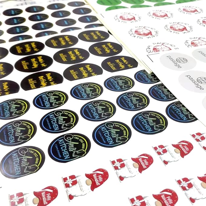 Custom 100-500 Stickers with Any Image Logo and Text. Personalized Labels for Business Logo, Thank You Notes, etc. (Square, 1.5 Inch)