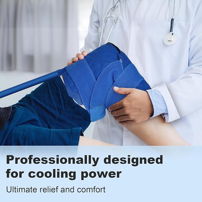 Ice Machine for Knee After Surgery for Post-Surgery Care, Cold Therapy Machine System for Knee and Joint Compression Pad,14-Quart Cooler, Universal-pad