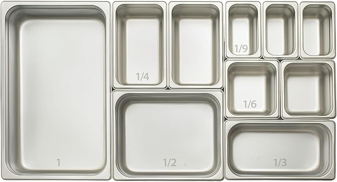 Winco 2.5-Inch Deep Full-Size Anti-Jamming Steam Table Pan, 25 Gauge, NSF, Stainless Steel, Medium