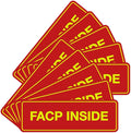 Signs ByLITA Standard FACP Inside Sign | Fire Safety Signage (Red/Yellow) - Small 10 Pack