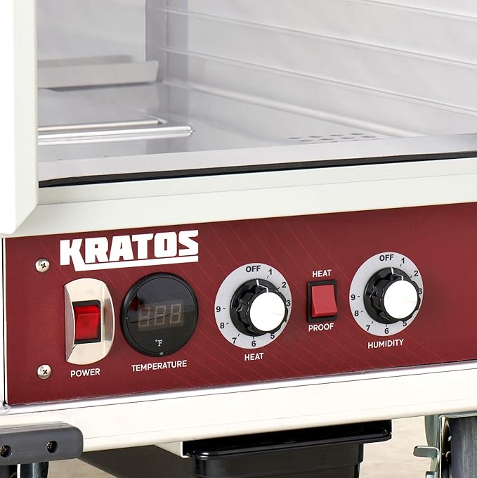 Kratos Full Size Commercial Non-Insulated Holding and Proofing Cabinet with Clear Dutch Doors, Holds 36 Full Size Sheet Pans, 120V, 1440W (28W-602)