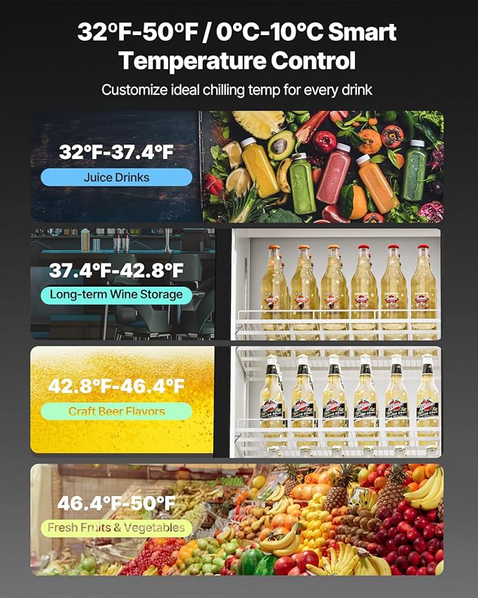 VEVOR Commercial Merchandiser Refrigerator, 36.27 CU.FT Upright Beverage Cooler, 2 Glass Door Display Refrigerator with 8 Adjustable Shelves, Soft LED Light, Customizable Lightbox, Casters, Black