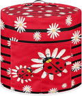 TODIYADDU Ladybug Air Fryer Cover Dust Cover Daisy Floral Instant Pot Pressure Cooker Cover Compatible with Most Kitchen Appliances Exquisite Instant Pot Pressure Cooker Accessories Nice Gifts