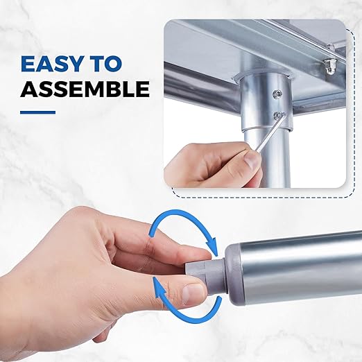 Profeeshaw Stainless Steel Prep Table 48x30 Inch NSF Commercial Work Table with Undershelf Heavy Duty Table for Kitchen Restaurant Home Hotel