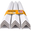 36" x 2" x 2" Reinforced Cardboard Edge Protectors, White (Pack of 12) – 0.16" Thick Heavy-Duty Cardboard Corner Protectors for Shipping – American Quality V-Board Pallet Edge Protectors