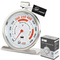 2.64" Oven Thermometer 100-600°F Kitchen Cooking Thermometer Instant Read Stainless Steel Oven Temperature Gauge with Hanger & Base 2Pcs