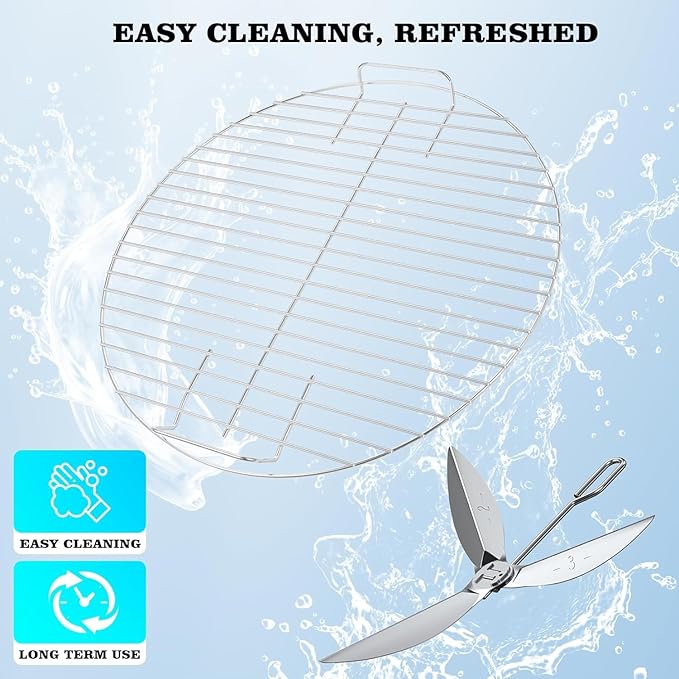 Coolbird 21.5" Replacement Cooking Grate with 22-1/2-Inch One-Touch Cleaning System Kit