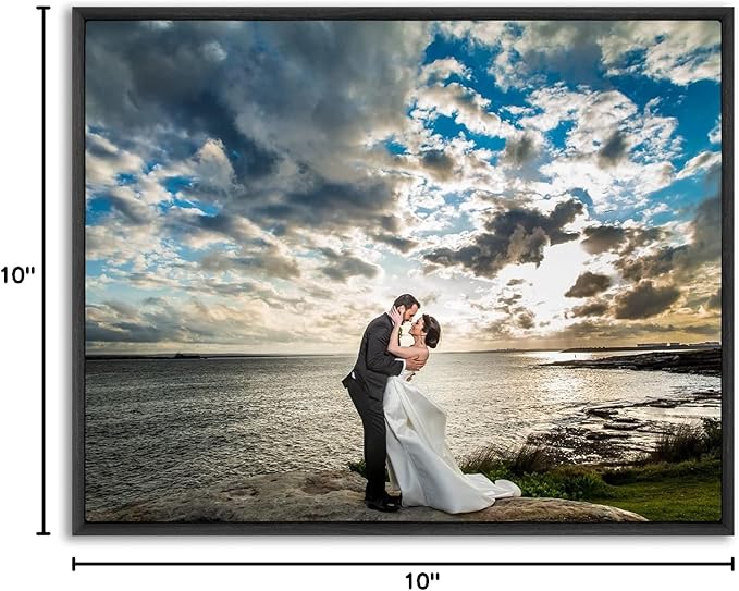 DIY Canvas Floater Frames, 1.25" Deep, Black 10x10 inches
