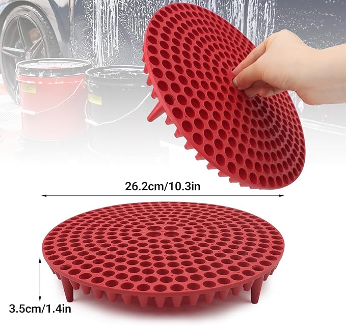 Bucket Dolly 5 Gallon with Wheels,360°Rolling Car Wash Buckets Dolly for 2.5 to 5 Gallon Buckets with Bucket Insert,Cleaning Brush,Supports Up to 300 lbs