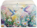 Hummingbird Daisy Print Toaster 4 Slice Cover Universal Size Kitchen Appliance Cover Fingerprint Protection Kitchen Home Decor