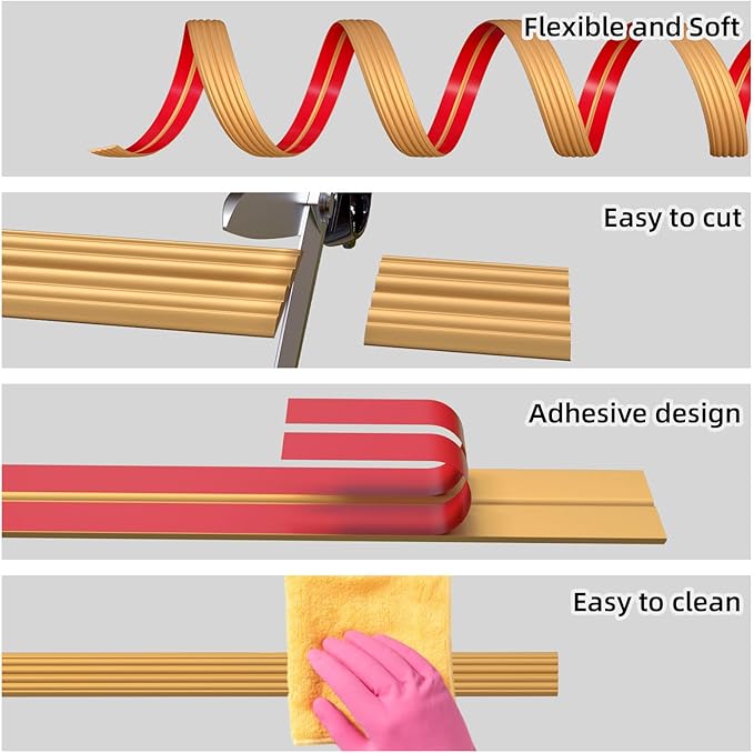 20FT Flexible Wall Corner Protector Moulding Trim, Peel and Stick Inside & Outside Wall Corner Guards Edge Protector,Self Adhesive Molding Trim Strip for Edge Ceiling