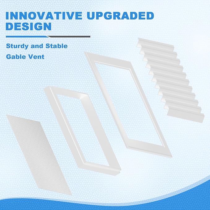 2-Pack 10" x 10" Premium Aluminum Gable Vents with Screen, Paintable Design -Ideal for Attic and Shed Ventilation, Vent Opening: 8"x8"