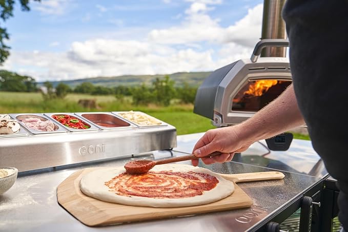 Ooni Medium Modular Table - 31x22x35" Pizza Oven Table Cart, Stainless Steel Pizza Oven Stand, Grill Barbecue Stand, Outdoor Table, Pizza Oven Accessories, Outdoor Pizza Oven Tables, Pizza Station