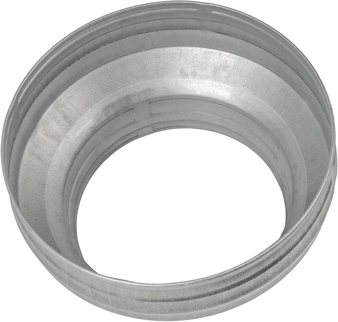 8" to 6" Inch Round Duct Reducer - Galvanized Steel Pipe Increaser - Coupling for Round Duct Ventilation Systems - Heating & Cooling, HVAC