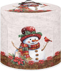 8 Quart Pressure Cooker Dust Cover with Top Handle and Storage Pocket Home Kitchen Decor Air Fryer Rice Cooker Stain-Resistant Cover Christmas Cute Snowman Print