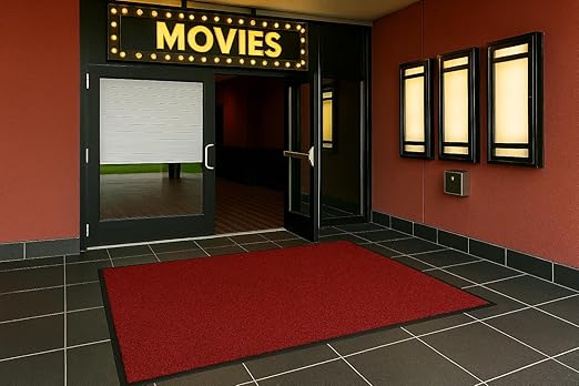 Guardian 74060815 Silver Series Indoor Walk-Off Floor Mat, Red, 6ft x 8ft, Vinyl/Polypropylene,