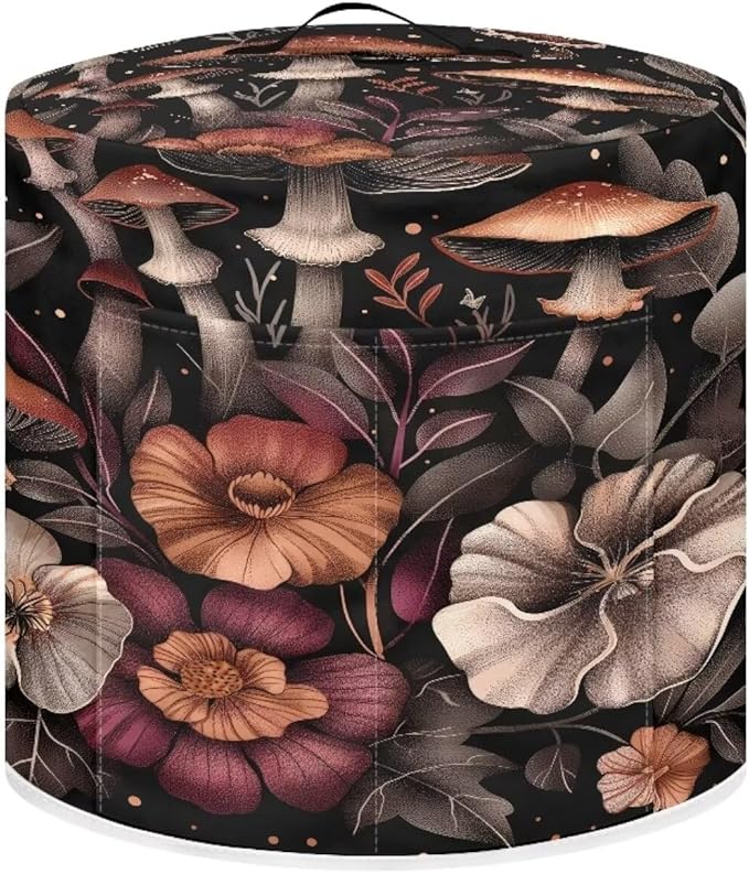 Mushrooms Pressure Cooker Protective Cover Hummingbird Lightweight Air Fryer Cover Dustproof and Fingerprint Resistant Washable Appliance Dust Covers Pot Covers M