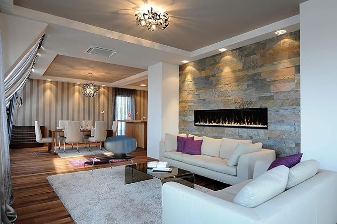 Dimplex IgniteXL 74" Built-in Linear Electric Fireplace (Model: XLF74), 8530/5118 BTU, 240/120 Volt, 2500/1500 Watt, Black