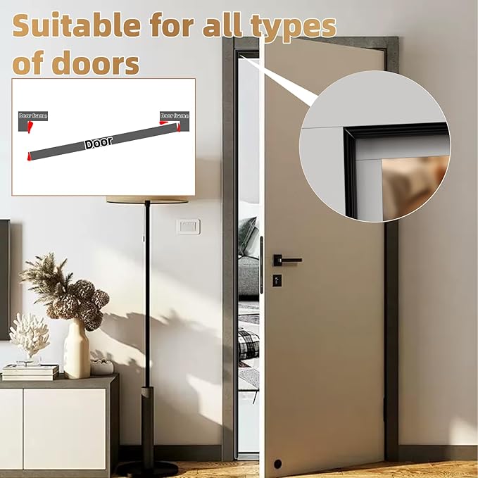 196” Wedge-Shape Foam Window Weather Stripping Door Seal Strip,Soundproofing Frame Insulation Tape for Exterior Front Door,Noise Cancelling Window Inserts,Door Gap Filler Light Blocker,Black