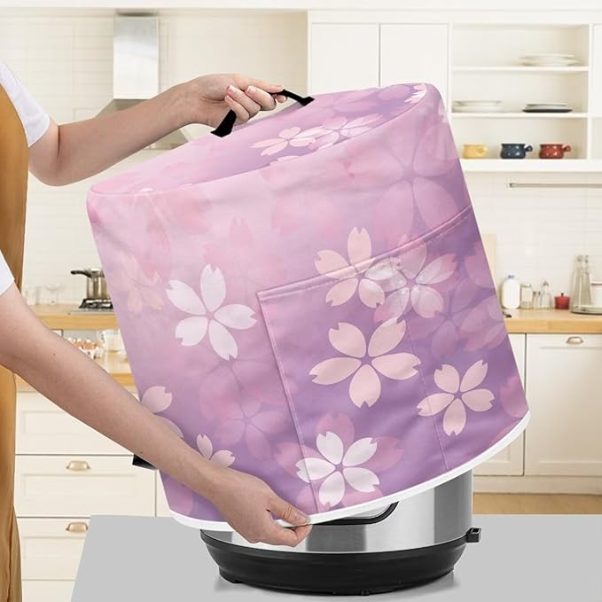 Cherry Blossoms Dust Cover Instant Pot Heavy Duty Waterproof Dust Pressure Cooker Cover Case for Instant Pot Pressure Cooker Instant Pot Appliance Covers Pressure Cooker Size M