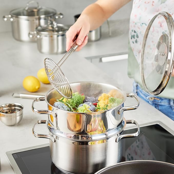 Rosle 95681 Stainless Steel Wire Kitchen Skimmer Ladle with Round Handle