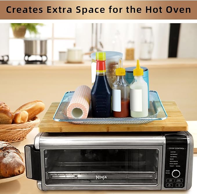 Cutting Board Compatible with Ninja Foodi SP101 SP201 SP301 SP351 DCT401 DCT402 Air Fryer Oven, Heat Resistant Cutting Board Compatible with Ninja Foodi Air Fryer Convection Oven, Create Storage Space