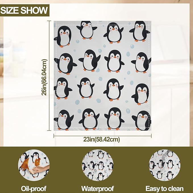 Dishwasher Magnet Cover,Cute Cartoon Penguins Dishwasher Cover Magnetic Home Appliances Refrigerator Decorative 23" x 26"