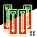 Fire Extinguisher Sign,4 Pack Reflective Fire Extinguisher Signs for Business,4 x12 Inch Aluminum Metal Safety Signs,Glow in the Dark,Weather Proof, Easy to Install, Indoor Outdoor Use