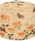 Flashideas Rose Butterfly Dust Cover with Pocket for Instant Pot, Rice Cooker and Air Fryer, Round Pressure Cover Dust-Proof Stain Resistant Electric Appliance Cover Easy to Clean