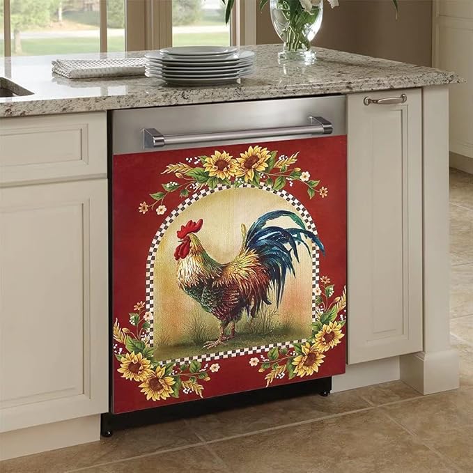 Farm Rooster Decorative Magnet Dishwasher Covers for Front Door