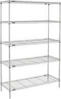 Metro Professional's Choice Commercial-Grade NSFShelving Unit - Multipurpose Adjustable Wire Shelf for Home, Garage, Kitchen and More - 5 Shelves, 18" W x 48" L x 74" H - Chrome