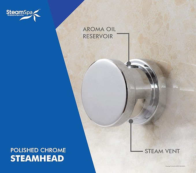 SteamSpa 10.5kW Steam Sauna Generator Executive Bundle 240V Steam Generator with Touch Pad, Steamheads, Pressure Relief Valve, Built-in Auto Drain, LED Light, Filter and Quick Install Kit EXT1050CH
