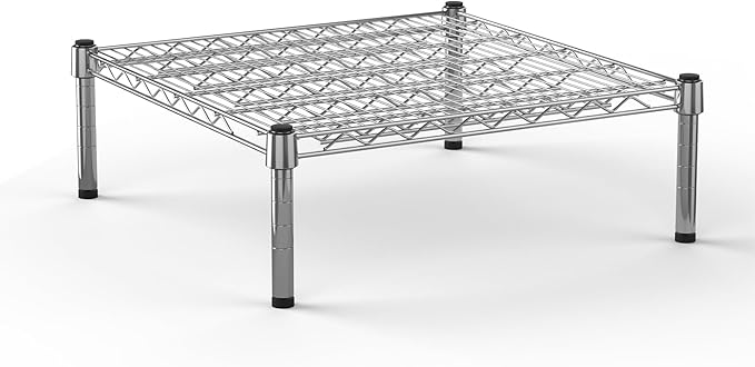 24''W x 24''L x 8''H Chrome Plated Wire Dunnage Rack | Off The Floor Storage
