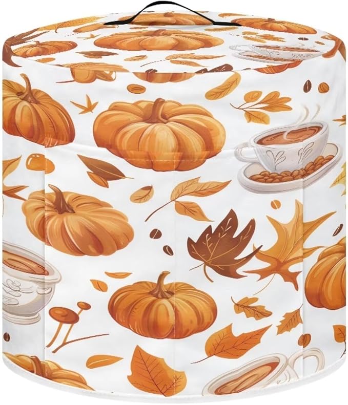 Pumpkin Pressure Cooker Cover Instant Pot Accessories Instant Pot Kitchen Appliance Dust Cover with Pockets for Rice Cooker Air Fryer Slow Cooker Dust Covers for Kitchen Size M