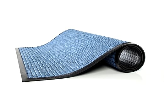 Guardian WaterGuard Indoor/Outdoor Wiper Scraper Floor Mat, Rubber/Nylon, 3'x4', Blue