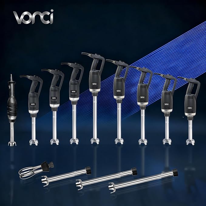 VONCI 10inch Detachable Whisk Attachment. 350W, 500W & 750W Commercial Immersion Blender Compatible.