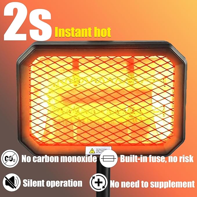 Golf Cart Heater 48V-36V Battery Powered Heater, Electric Golf Cart Accessories for Winter, Portable Battery Operated Heater for Club Car, Yamaha, EZGO.Quiet & Safe Golf Accessories 1-Year Warranty