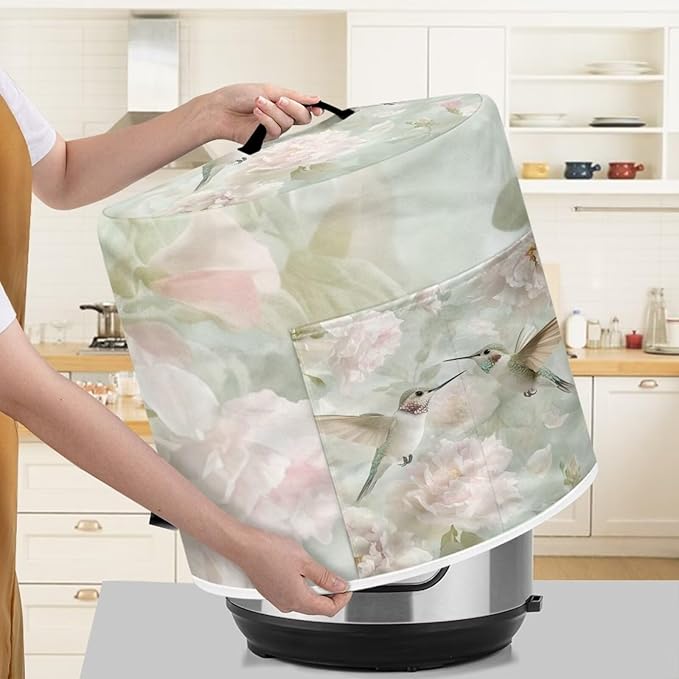 Hummingbird Kitchen Appliance Covers Pumpkin Fryer Dust Covers Instant Pot 3 Quart Inner Pot Cover for Air Fryer Hand Washable Convenient Gifts for Kitchen Decor for Fall M