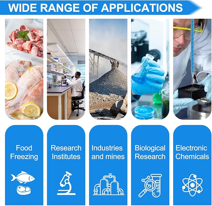 Ultra-Low Temperature Freezer, 58L Capacity -40C to -86C Laboratory Freezer Large-Capacity ULT Refrigerator for Sample Storage with Temperature Alarm Function