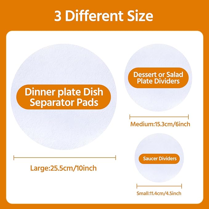 PureBalance 36 pieces pot and pan protectors for stacking - 3 sizes (4.5-10 inch) - felt pads for china storage containers pot protectors for stacking