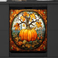 Dishwasher Magnet Cover Front Dishwasher Cover Fall Gold Glass Pumpkin Decor Reusable Magnetic Door Cover Panel Decal Home Appliances Stickers Kitchen Refrigerator Fridge 23"x26"
