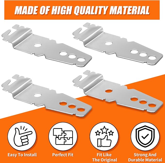 4 Pack 8269145 Dishwasher Mounting Bracket Replacement Parts with Screws Exact Fit for Kenmore Whirlpool KitchenAid Dishwasher, Replaces 8269145 WP8269145VP