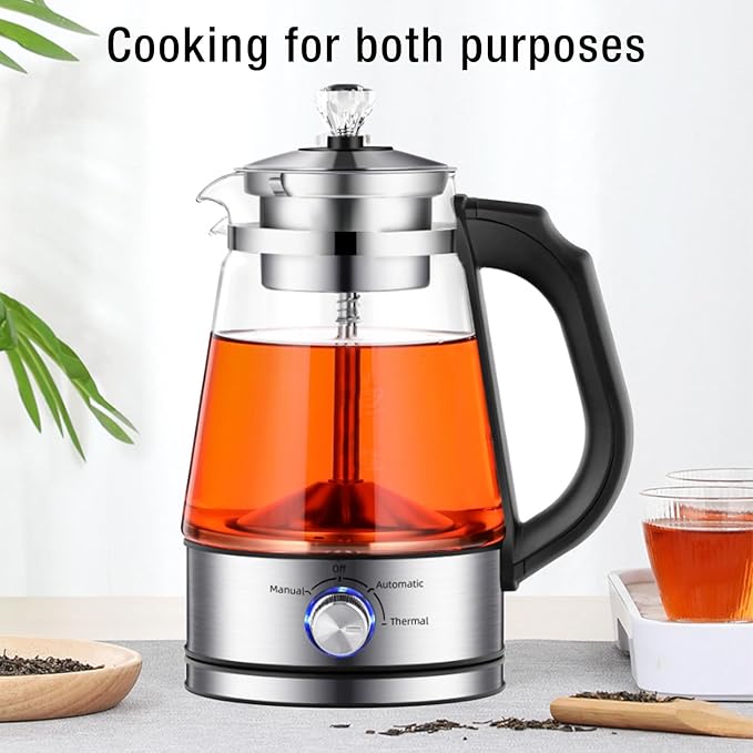 Glass Electric Tea Kettle, Unique Steam Spraying Function, Premium Heat Preservation for Brewing Tea