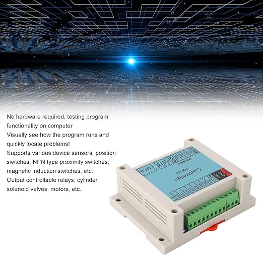 Programmable Logic Controller, PLC 8 Input 7 Output Programmable Control Board for Industrial Automation Magnetic, Programmable Logic Circuits